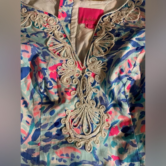 Lilly Pulitzer Gabby Shift Dress | Spa Blue | Size 2 | 100% Cotton - Picture 5 of 8